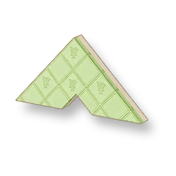 Flower Pattern - Green Rhombus Triangular Wall - Large