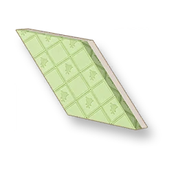 Flower Pattern - Green Rhombus Sloped Wall - Right