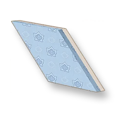 Pale Grain - Skyblue Sloped Wall - Right