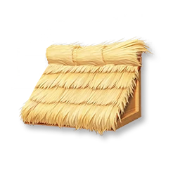 Straw Sloped Roof - Center