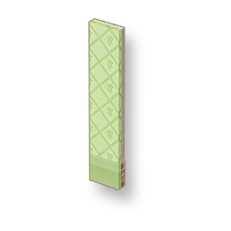 Flower Pattern - Green Rhombus Tall Brick Wall